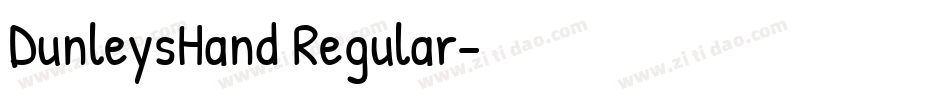 DunleysHand Regular字体转换